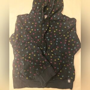 TNA Women’s Black Thick Hoodie with Colorful Patterns